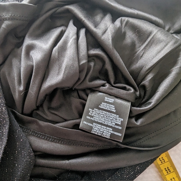 BCBG Paris Women's Sparkly Tied Waist Romper with Split Sleeves size L. - Picture 12 of 12